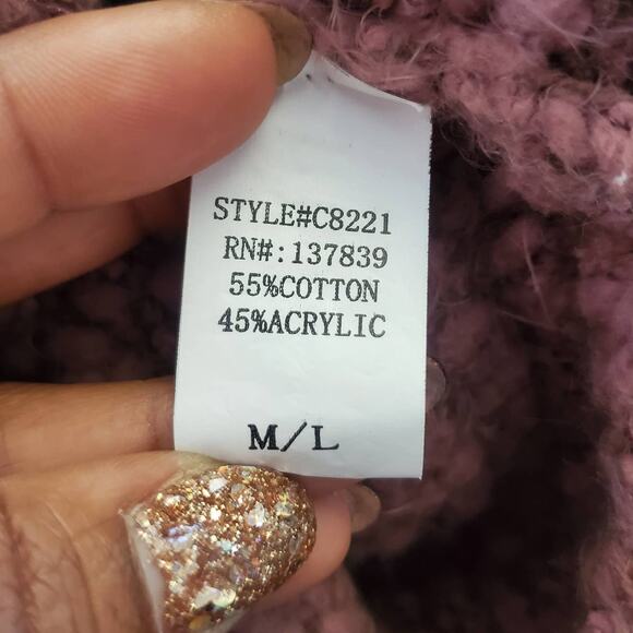 Dreamers Cozy Oversize Pink Sweater M/L - Picture 7 of 9